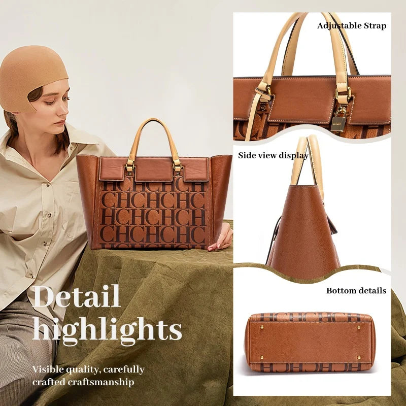 CHCH Women's Handbag 2026 New Brand Embossed Large Capacity Business Wallet