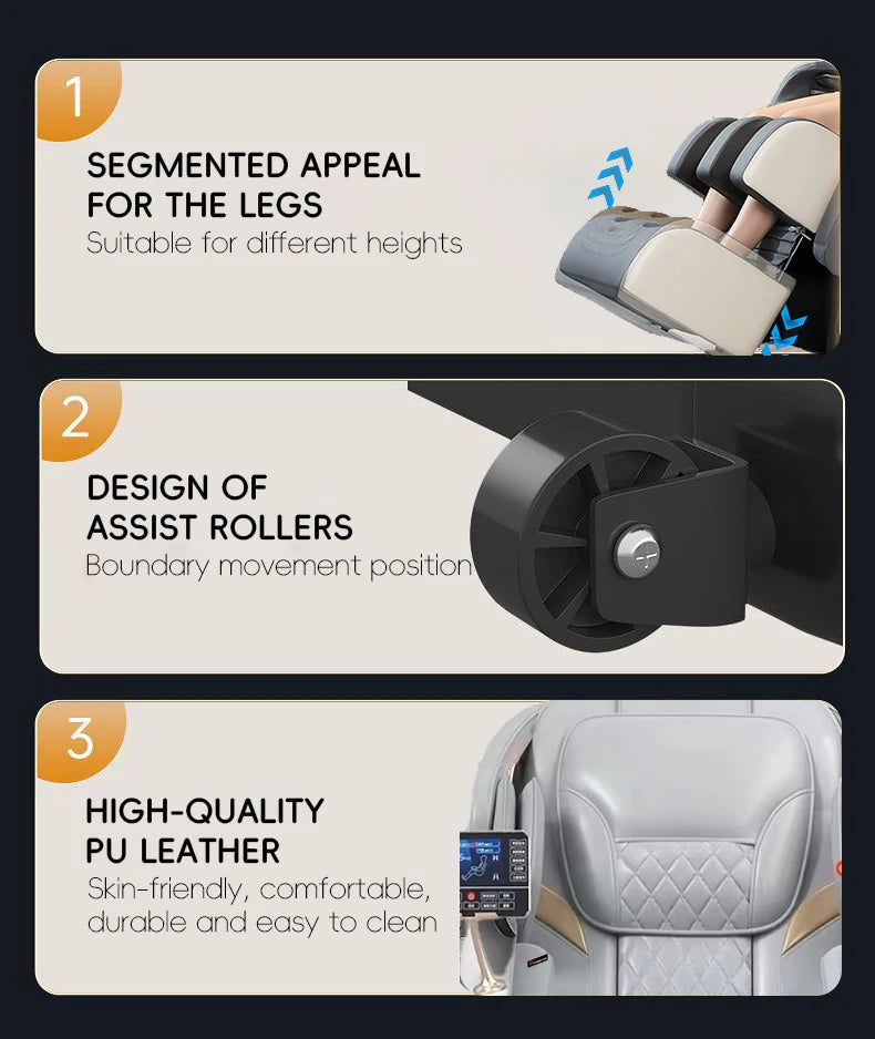 Portable Office Massage Chair, 3D/4D/8D Electric Full Body Zero Gravity | Luxury Multi-Dimensional Relaxation for Home & Work