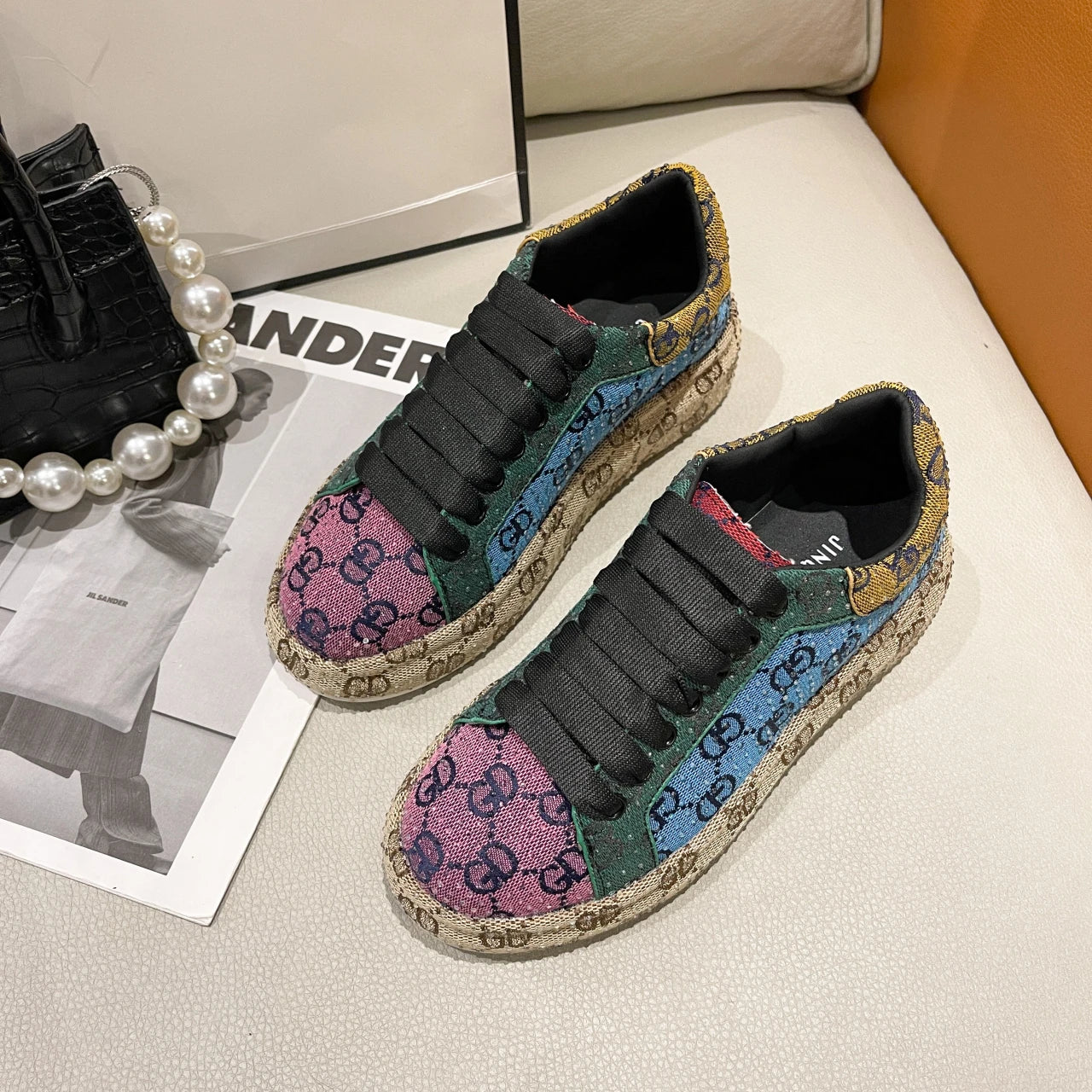 Mixed colors Full Diamond Women's Casual Shoes Fashion Luxury Platform Sports Shoes Women's Party Designer Shining Women's Shoes