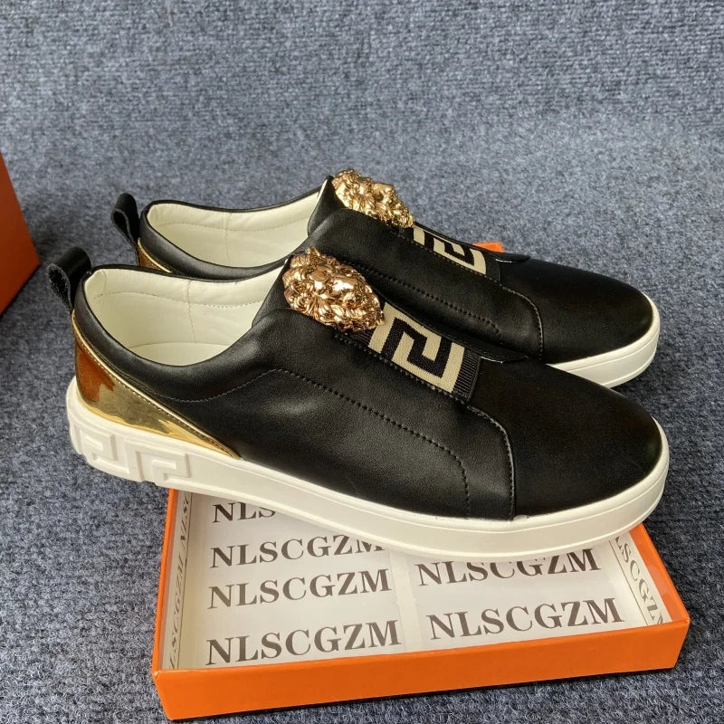 original shoes brand premium shoes for man high quality leather casual shoes for man designer white loafers sneakers skateboard