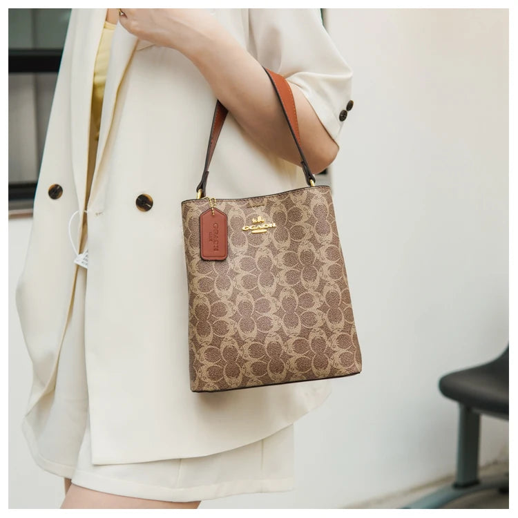 Elegant Women's Leather Shoulder Fashion Classic Tote Bag Luxury Designer Crossbody Handbag For Work And Casual