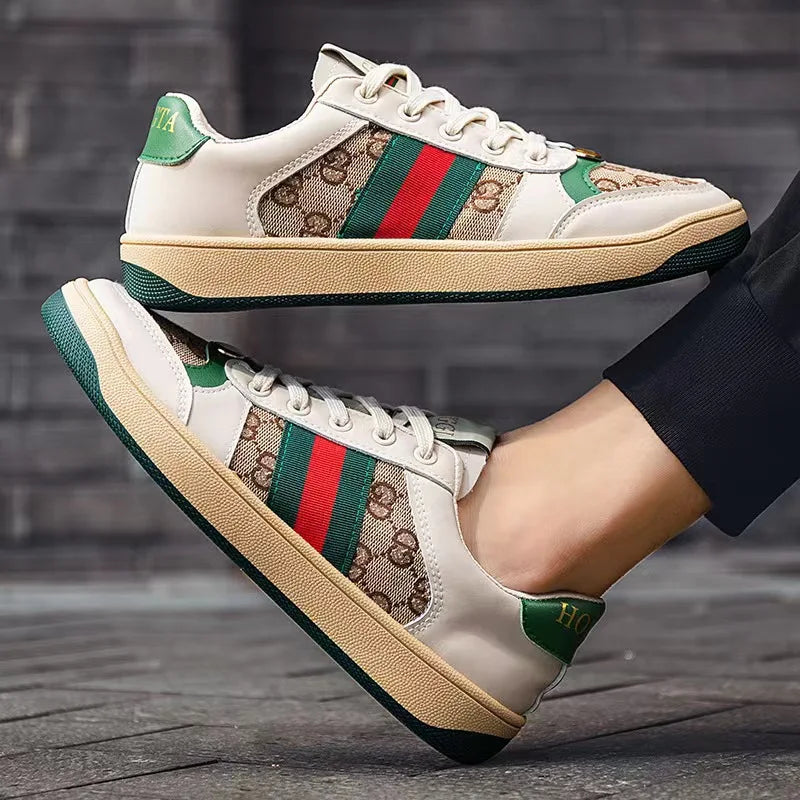 Men's Flat Bottom Casual Shoes Breathable Lightweight Trendy Student Summer New Arrival Sports Style Rubber Outsole Mesh Inner