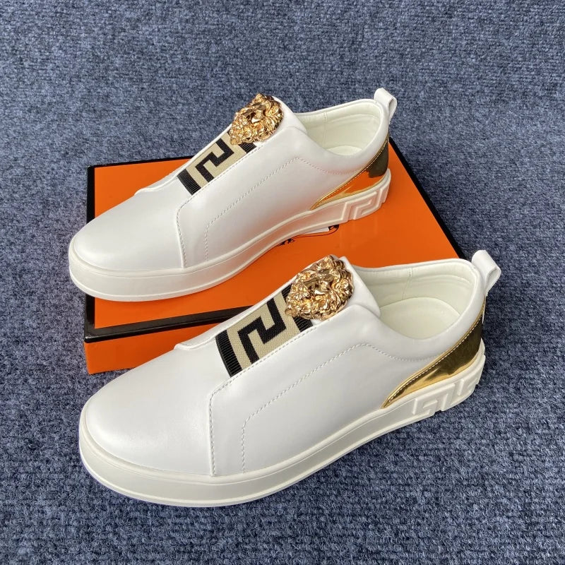 original shoes brand premium shoes for man high quality leather casual shoes for man designer white loafers sneakers skateboard