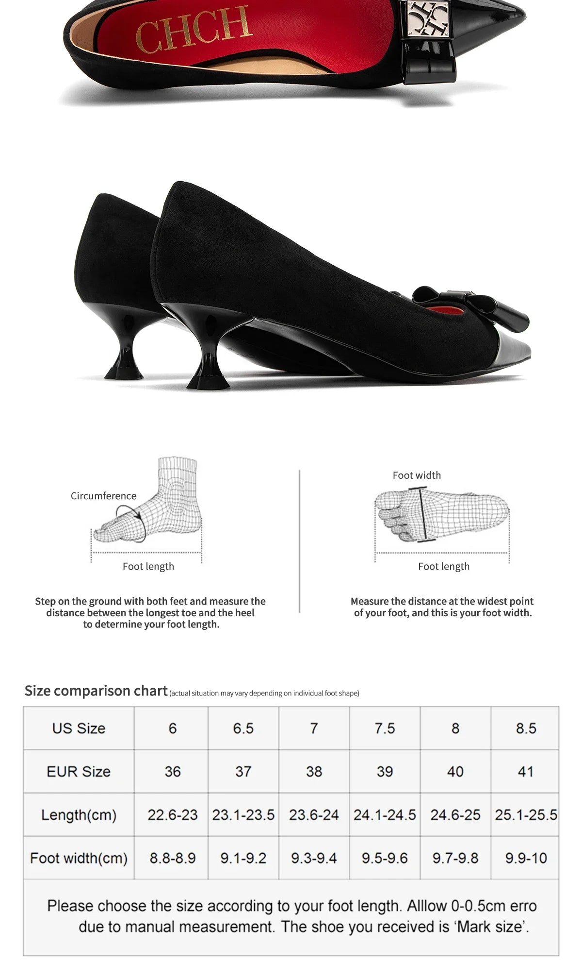 Classic Retro Pointed Toe Design Women's Strap Heel Single Shoes Fashion New Comfortable Versatile Letters Printed