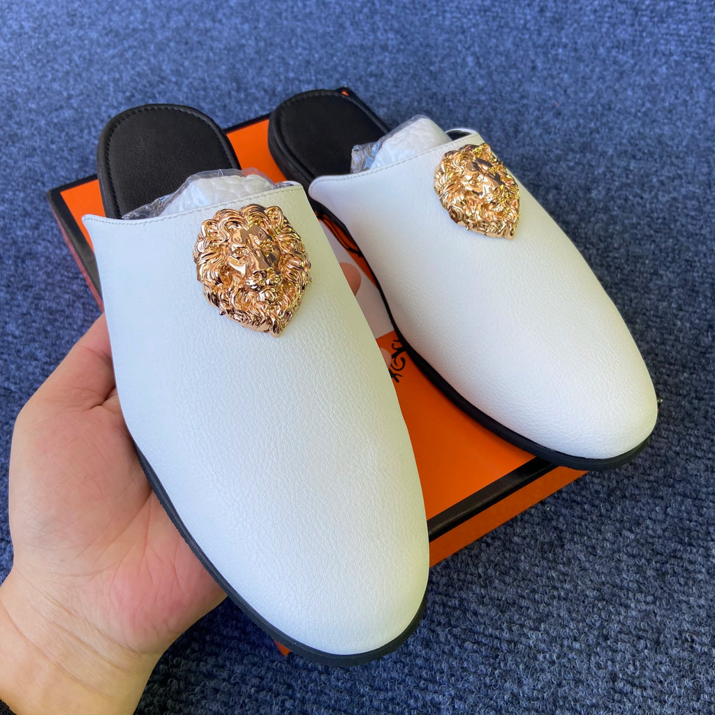 half slippers shoes for man mules luxury loafers designer shoes casual business mules homme masculinos