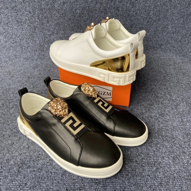 original shoes brand premium shoes for man high quality leather casual shoes for man designer white loafers sneakers skateboard