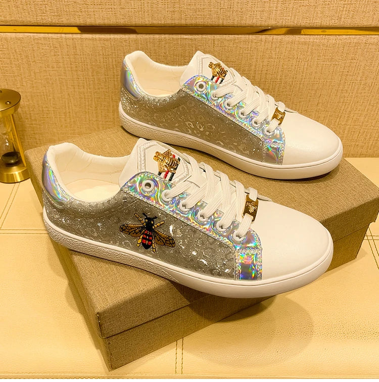 Genuine Leather Luxury Brand Shoes for Men Classic Embroidered Men Skateboard Shoes Designer Sport Shoes Men Zapatillas De Skate