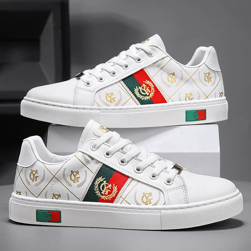 ELUVA Men Lightweight Sports Shoes Non Slip Walking Shoes Outdoor Skateboard Sneakers Comfortable Casual White Shoes For Man