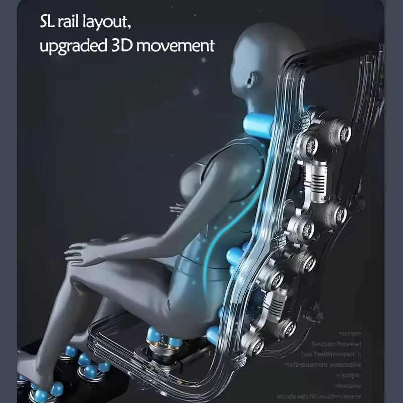 Luxury 5D Zero Gravity Full Body Acupressure Massage Chair for Neck Leg Foot Relaxation