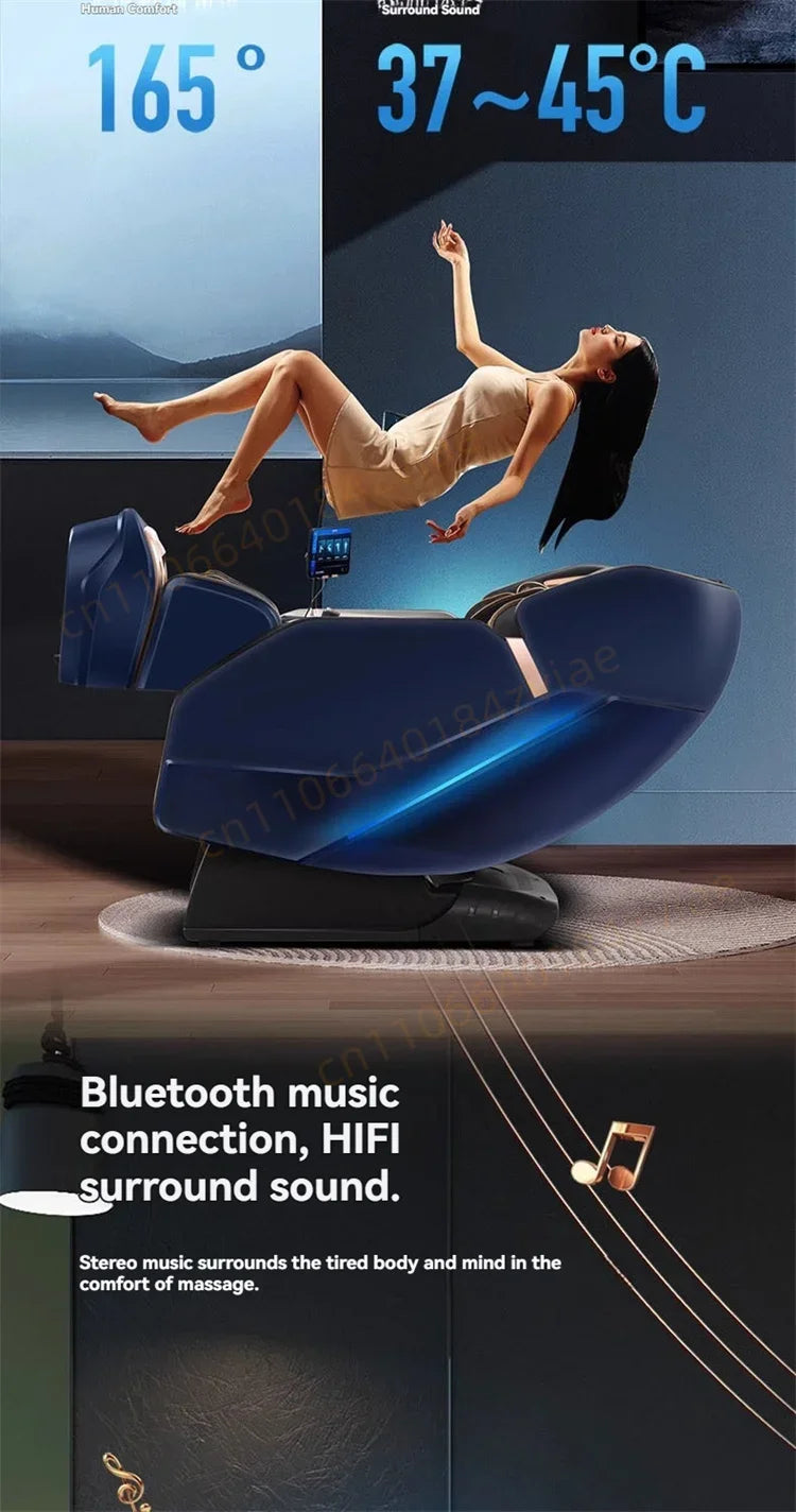4D Daul Core Massage Chair Full Body with Health Detection Zero Gravity SL Track Deep Stretch Heated Smart Massage Chairs