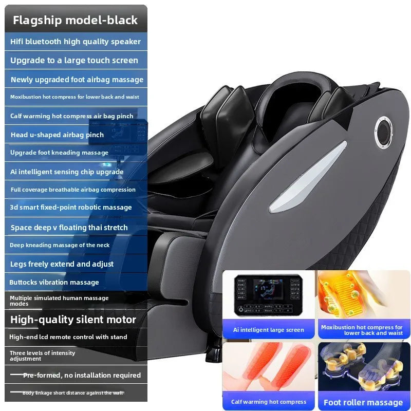 Smart Zero Gravity Space Capsule Massage Chair, Full Body Electric Automatic | Multi-Function Home Recliner