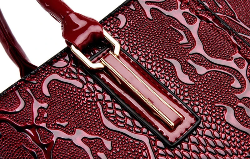 Fashion Patent Leather Shoulder Bag for Women, Luxury Handbags, Female Large Capacity Crossbody Bag ,Designer Handle Bag