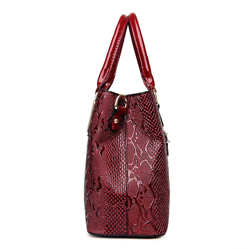 Fashion Patent Leather Shoulder Bag for Women, Luxury Handbags, Female Large Capacity Crossbody Bag ,Designer Handle Bag