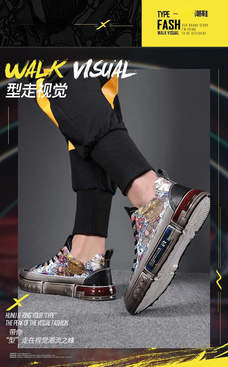 2025 Spring and Autumn New Low-top Korean Casual Shoes Trend All-match Breathable Men's Shoes Chinese Trendy Men's Shoes