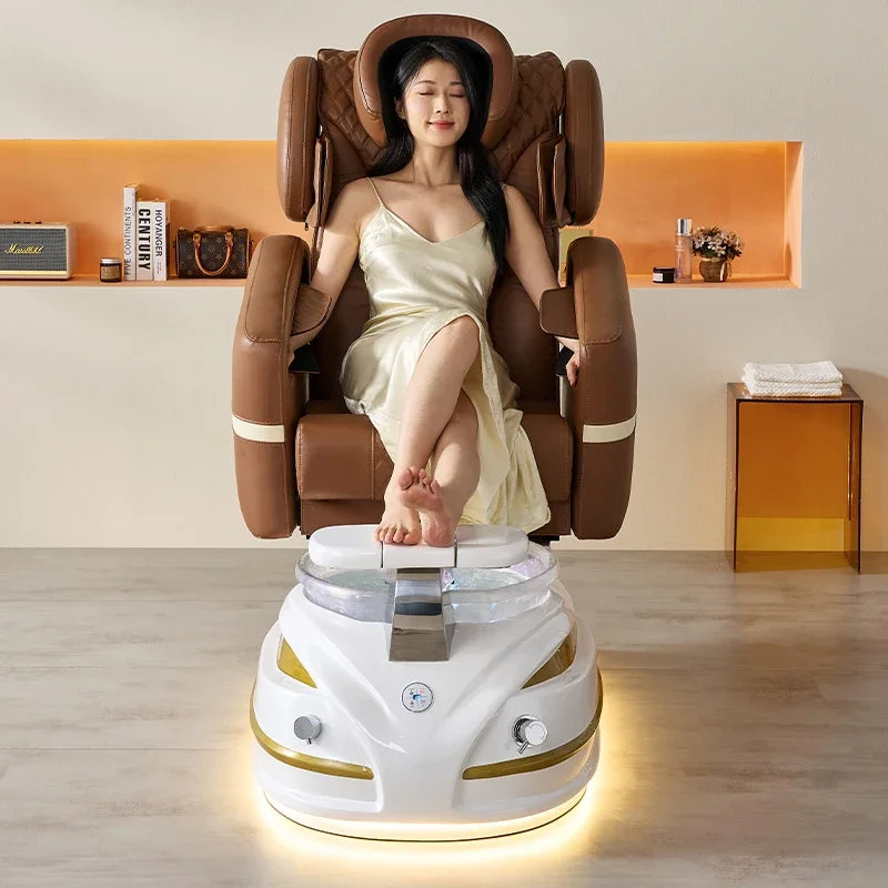 Luxury Nail Salon Foot Bathing Adjustable recline Electric Massage Spa Pedicure Chair*P9