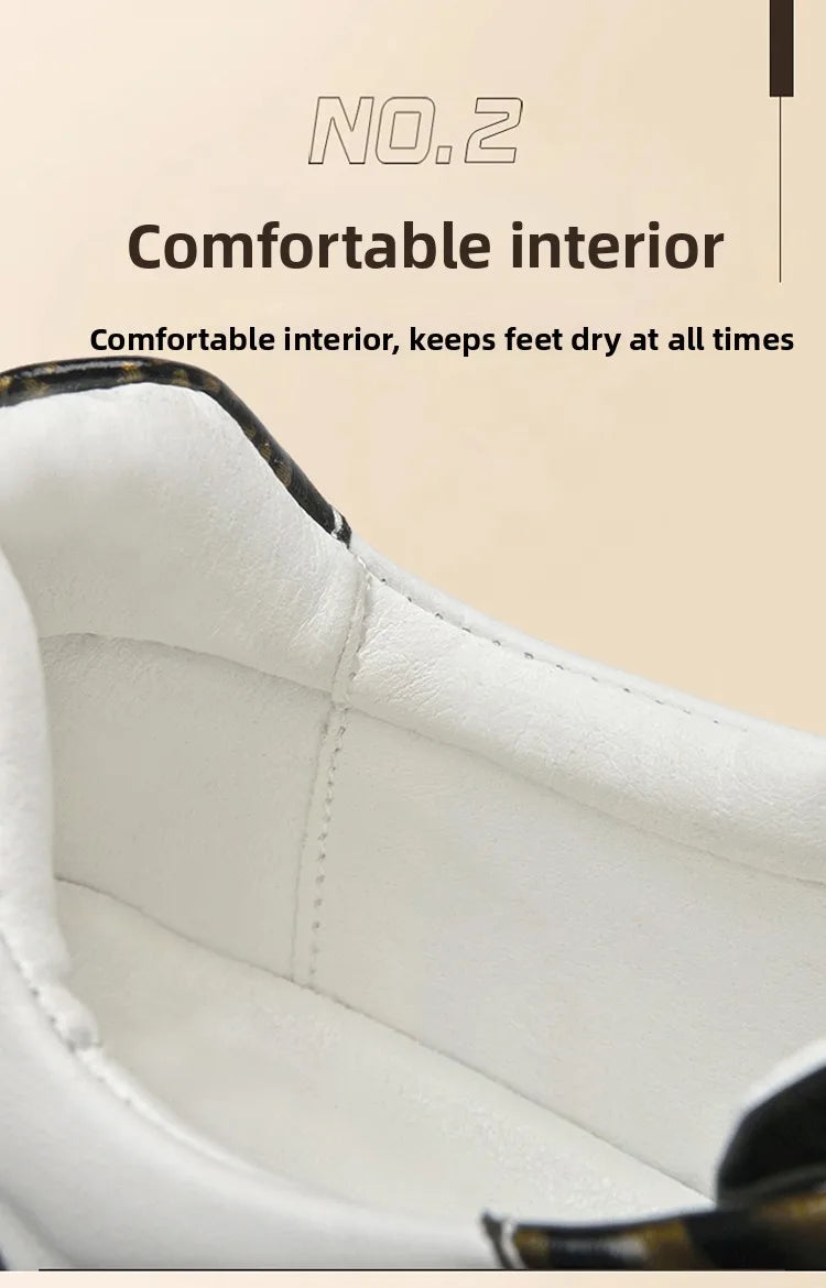 Italian Designer Men's Casual Bee Shoes, Luxurious and Fashionable Genuine Leather Business Shoes, Classic Sports Shoes