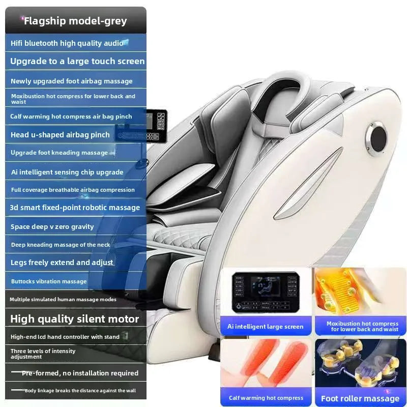 Smart Zero Gravity Space Capsule Massage Chair, Full Body Electric Automatic | Multi-Function Home Recliner
