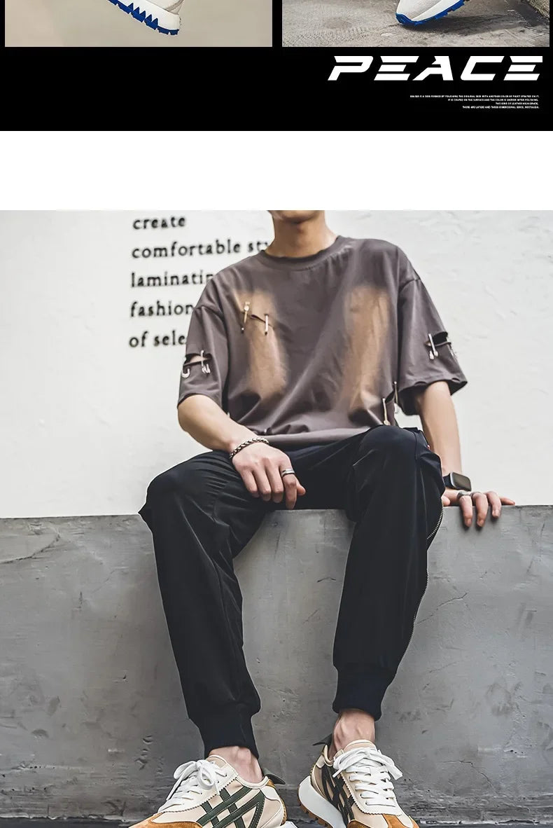 Men's classic running shoes with lace up flat bottom, sports soft sole, breathable walking canvas, Forrest Gump