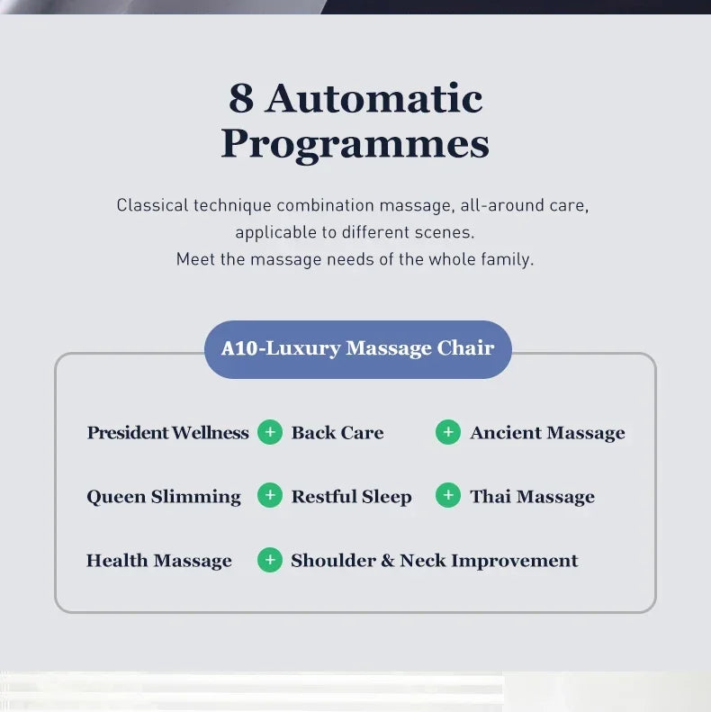 Smart Luxury Zero Gravity Full Body Electric Massage Chair Automatic Multi Point Heating Massage Sofa for Foot and Body Care