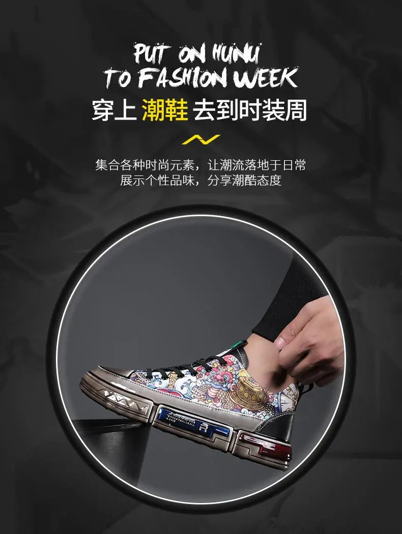 2025 Spring and Autumn New Low-top Korean Casual Shoes Trend All-match Breathable Men's Shoes Chinese Trendy Men's Shoes