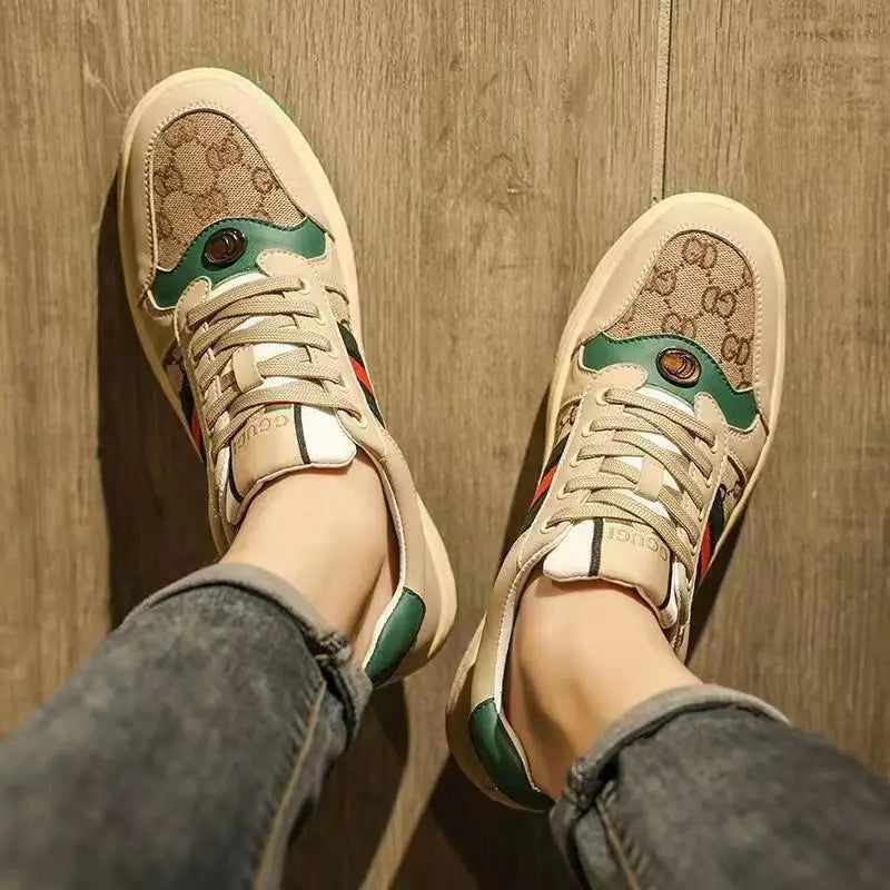 Men's Flat Bottom Casual Shoes Breathable Lightweight Trendy Student Summer New Arrival Sports Style Rubber Outsole Mesh Inner