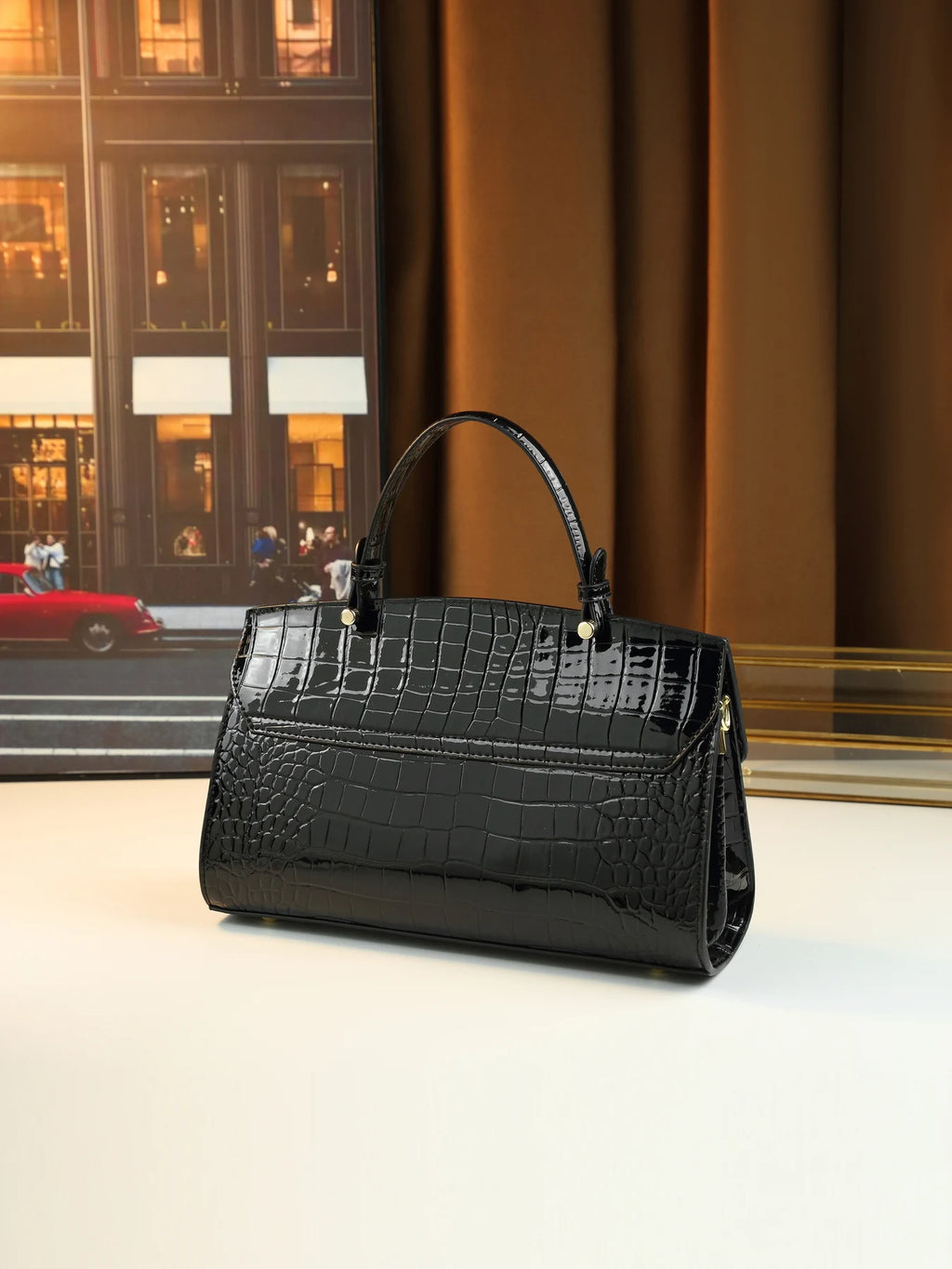 European and American fashion new snake pattern gradual change color matching light luxury high sense portable women's bag