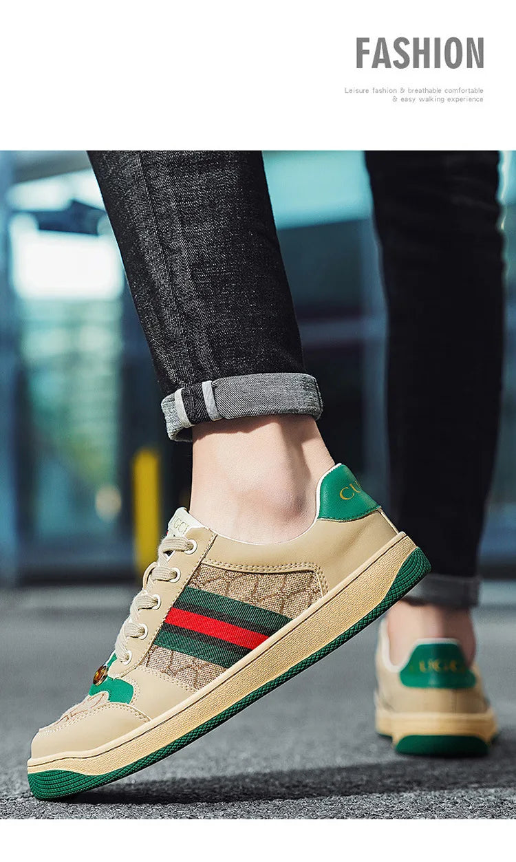 Men's Summer Sport Casual Shoes Breathable Retro Style Low Top Canvas Sneakers Flat Heel Rubber Outsole Fashionable Trendy