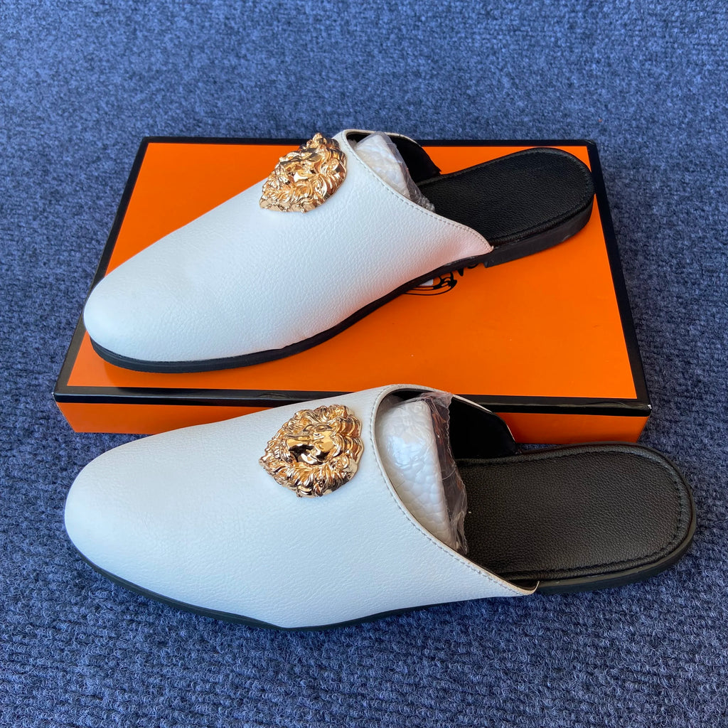 half slippers shoes for man mules luxury loafers designer shoes casual business mules homme masculinos