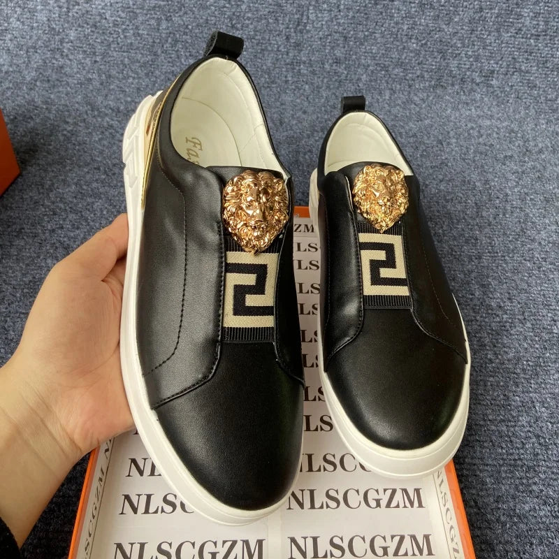 original shoes brand premium shoes for man high quality leather casual shoes for man designer white loafers sneakers skateboard