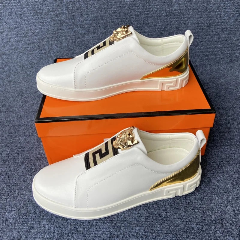 original shoes brand premium shoes for man high quality leather casual shoes for man designer white loafers sneakers skateboard