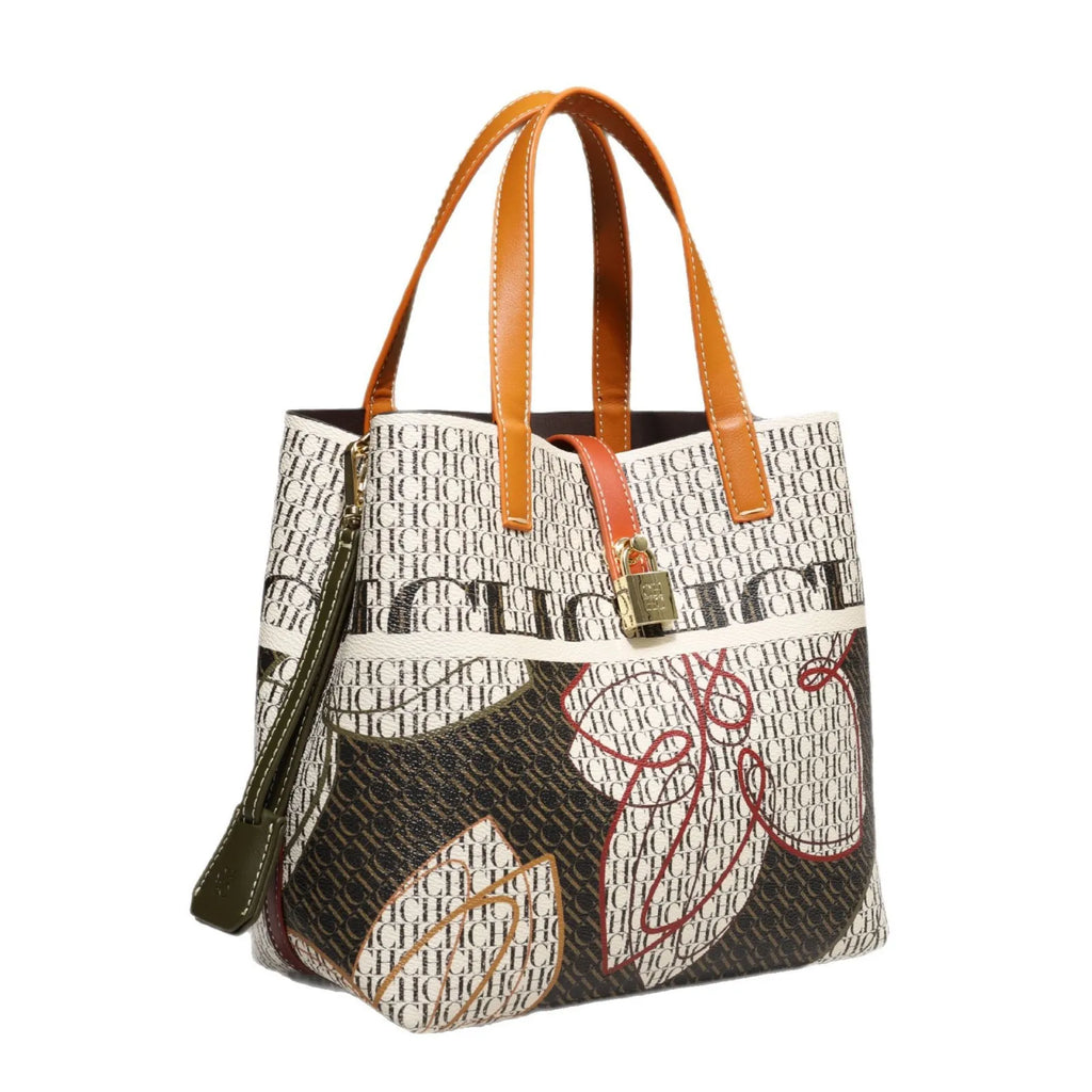 Street Style Bucket Bag Women's Crossbody Handbag PU Material Medium Size Printed Element Autumn Winter Fashion Tote Bag