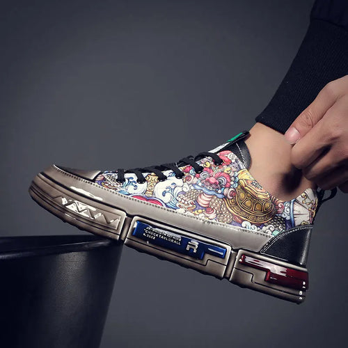 2025 Spring and Autumn New Low-top Korean Casual Shoes Trend All-match Breathable Men's Shoes Chinese Trendy Men's Shoes