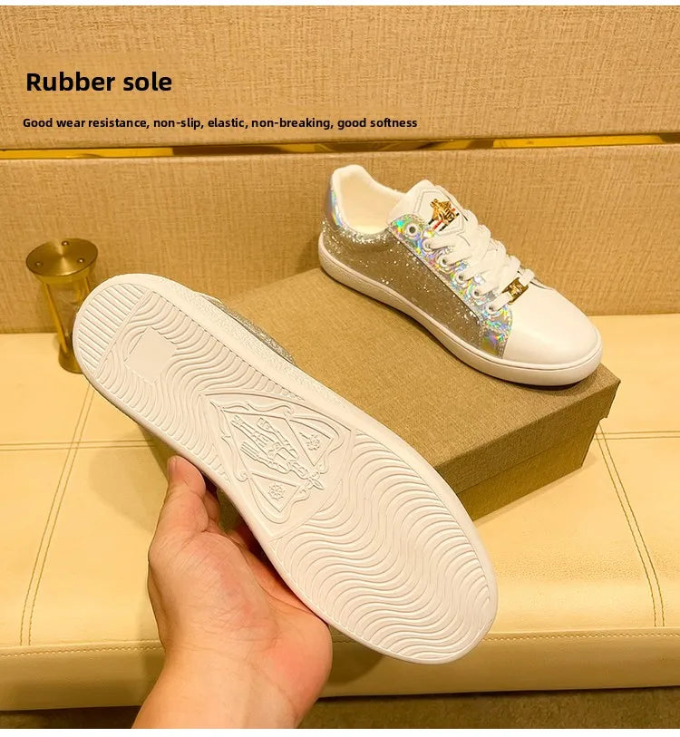 Genuine Leather Luxury Brand Shoes for Men Classic Embroidered Men Skateboard Shoes Designer Sport Shoes Men Zapatillas De Skate