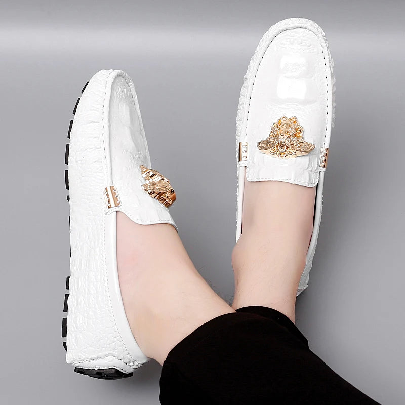 Men's Women Leather Designer Casual Shoes Luxury Loafers Moccasins Brand Driving Male Man Shoes for Men Footwear Plus Size 35-48