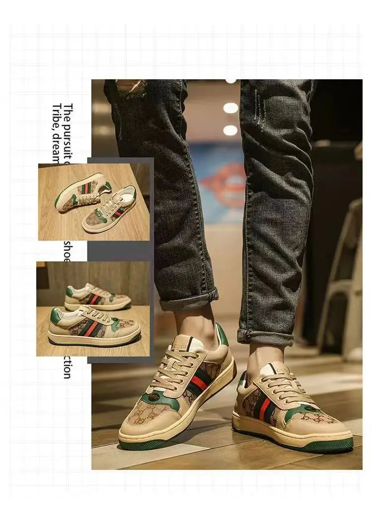 Men's Flat Bottom Casual Shoes Breathable Lightweight Trendy Student Summer New Arrival Sports Style Rubber Outsole Mesh Inner