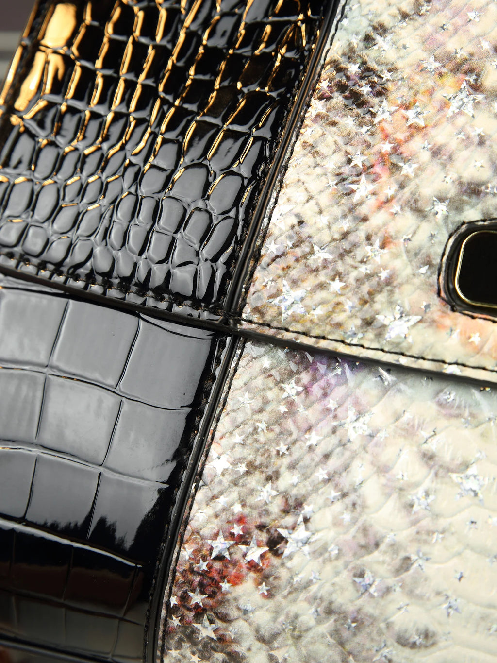 European and American fashion new snake pattern gradual change color matching light luxury high sense portable women's bag