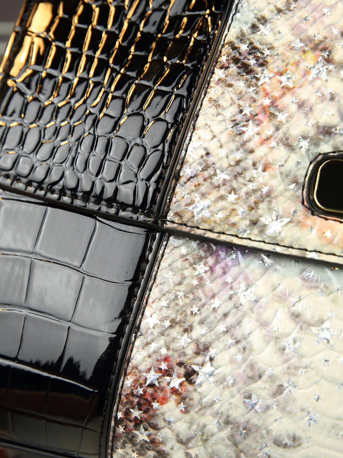 European and American fashion new snake pattern gradual change color matching light luxury high sense portable women's bag