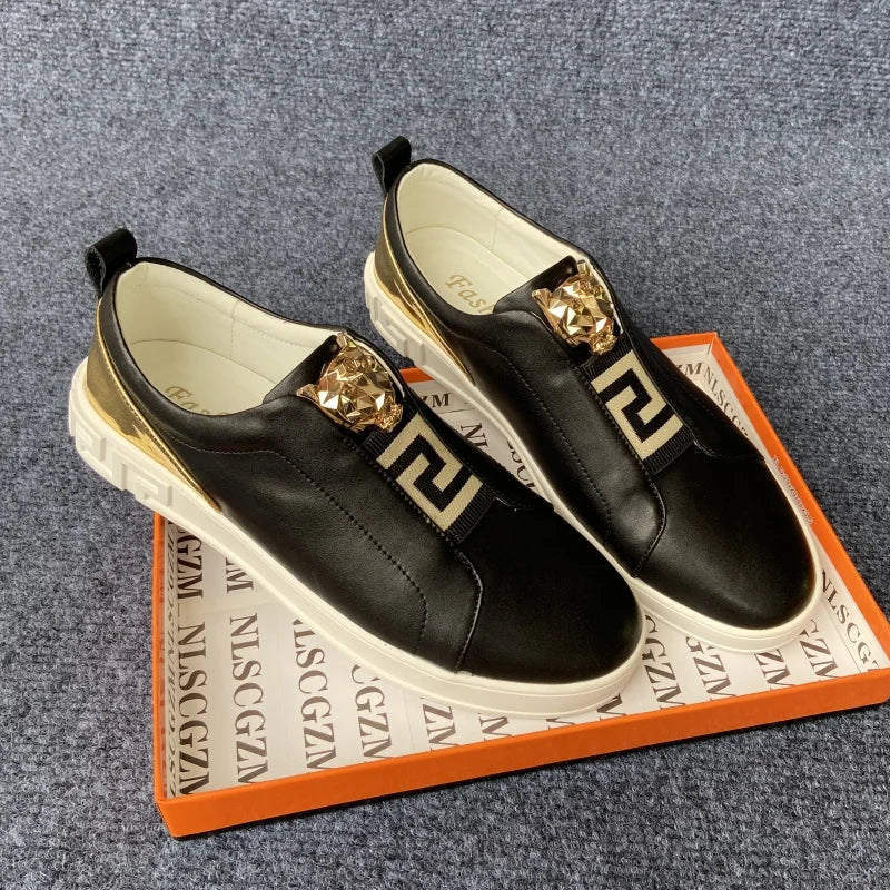 original shoes brand premium shoes for man high quality leather casual shoes for man designer white loafers sneakers skateboard