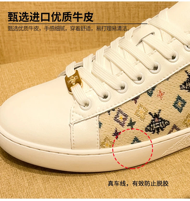 Casual Classic Men's Shoes 2025 New Light Luxury Fashion Trend Letter Printed Versatile Casual Small Black Shoes