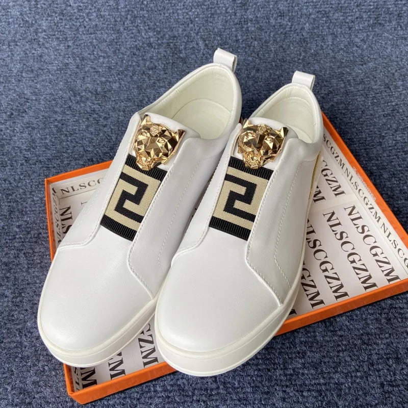 original shoes brand premium shoes for man high quality leather casual shoes for man designer white loafers sneakers skateboard