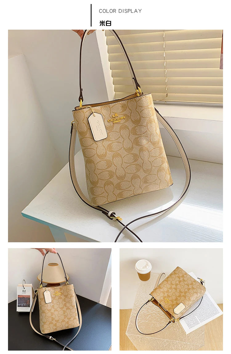 Elegant Women's Leather Shoulder Fashion Classic Tote Bag Luxury Designer Crossbody Handbag For Work And Casual