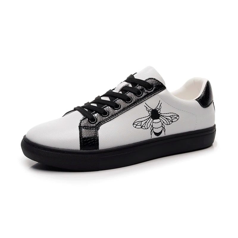 Genuine Leather Luxury Brand Shoes for Men Classic Embroidered Men Skateboard Shoes Designer Sport Shoes Men Zapatillas De Skate