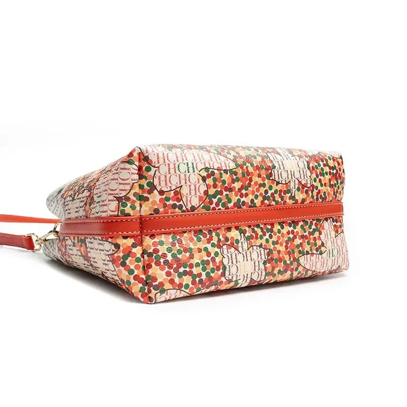 Fashion Design Exquisite Floral Printing Ladies Shoulder Bag Classic Printing Tote Bag Large Capacity Fashion Shopping Bag