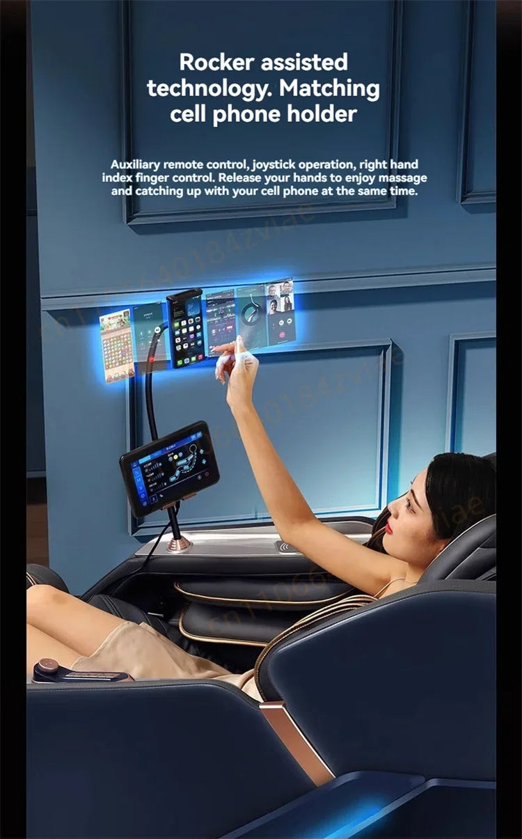 4D Daul Core Massage Chair Full Body with Health Detection Zero Gravity SL Track Deep Stretch Heated Smart Massage Chairs