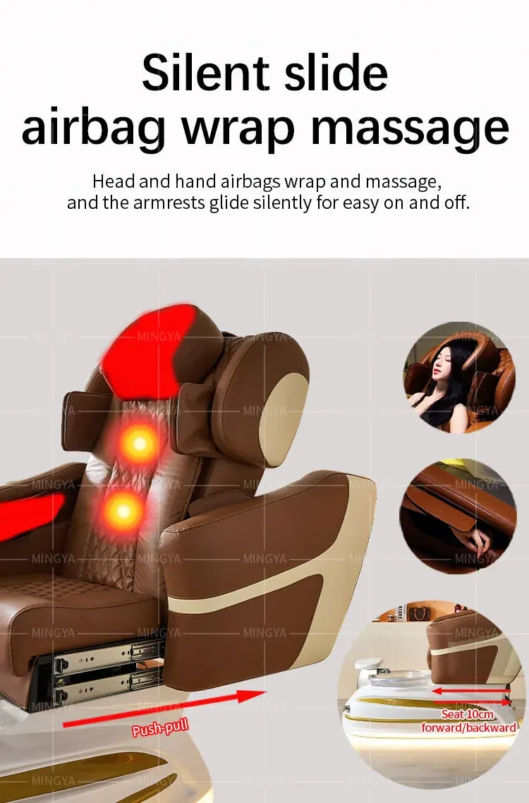Luxury Nail Salon Foot Bathing Adjustable recline Electric Massage Spa Pedicure Chair*P9