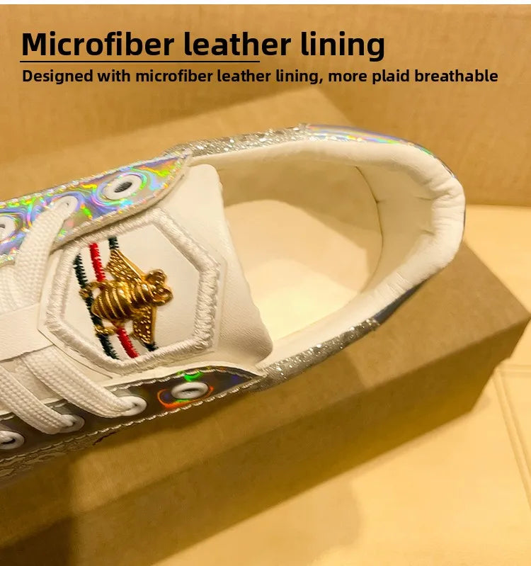 Genuine Leather Luxury Brand Shoes for Men Classic Embroidered Men Skateboard Shoes Designer Sport Shoes Men Zapatillas De Skate