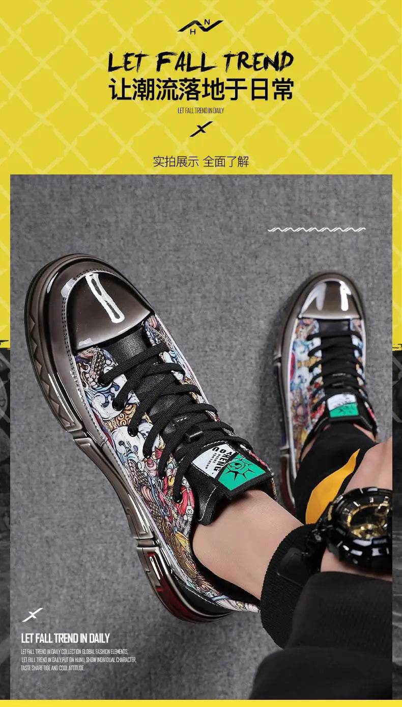 2025 Spring and Autumn New Low-top Korean Casual Shoes Trend All-match Breathable Men's Shoes Chinese Trendy Men's Shoes