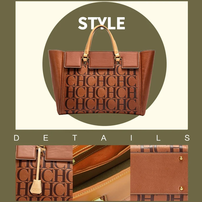 CHCH Women's Handbag 2026 New Brand Embossed Large Capacity Business Wallet