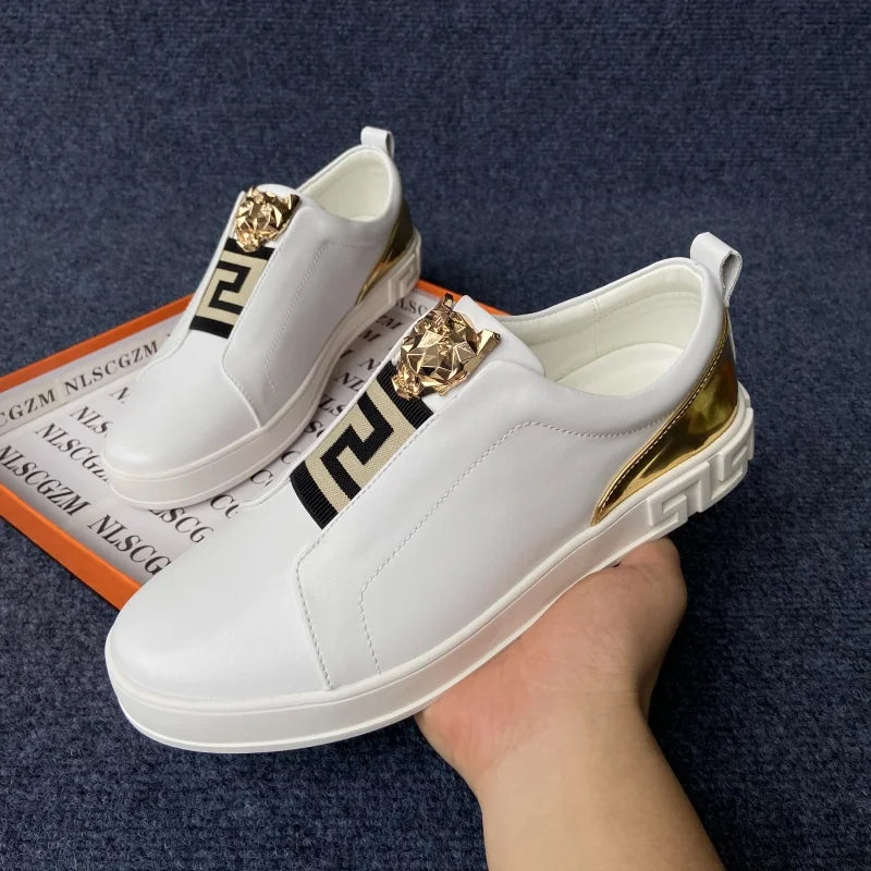 original shoes brand premium shoes for man high quality leather casual shoes for man designer white loafers sneakers skateboard