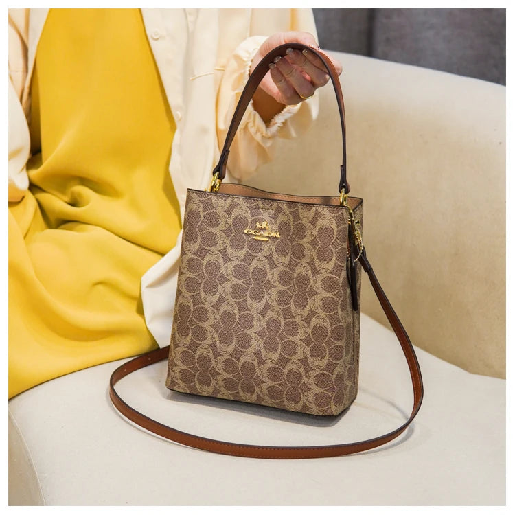 Elegant Women's Leather Shoulder Fashion Classic Tote Bag Luxury Designer Crossbody Handbag For Work And Casual